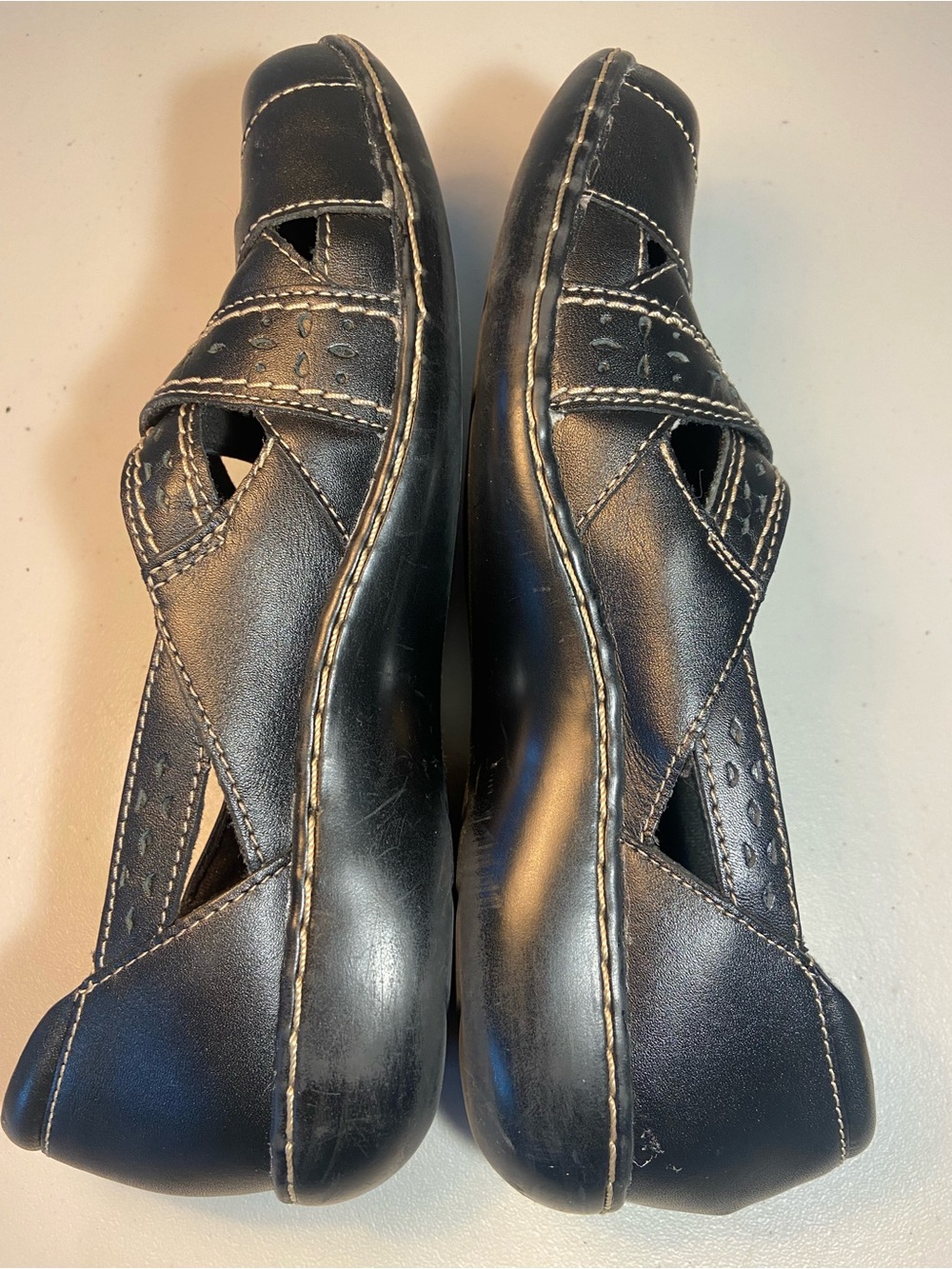 Clark’s Collection Ashland Spin Q Black Leather Shoes SZ 7.5 - Picture 11 of 13
